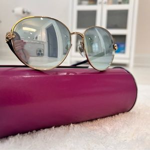 In brand new condition, never worn Bulgari reflective sunglasses. 100% Authentic